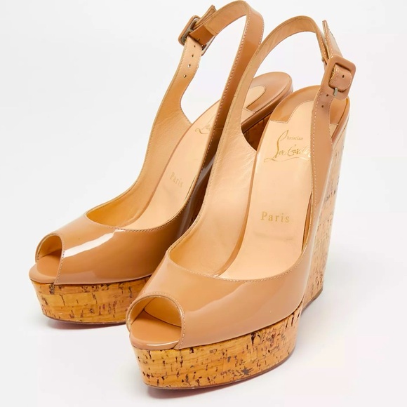 Christian Louboutin Wedge open toe sandals - Picture 1 of 4